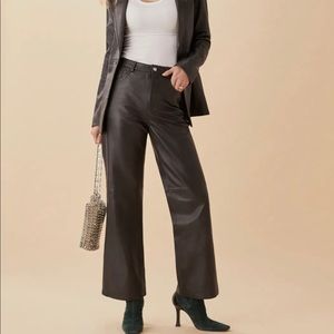 NWT Reformation x Veda 5 Pocket Leather Pants